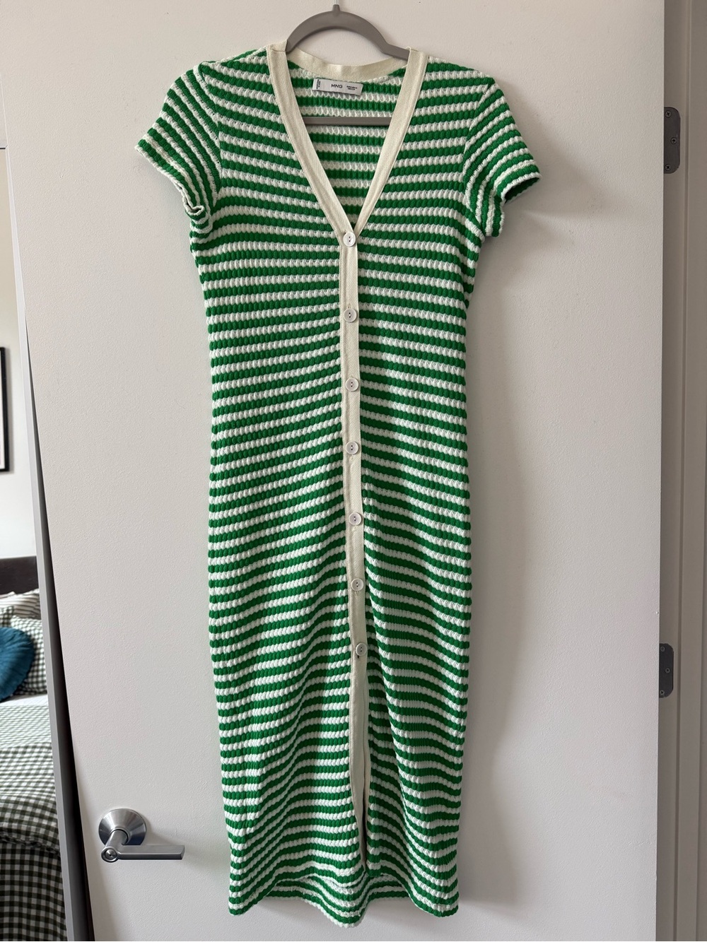 Mango Button Crochet Dress